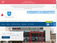 Tablet Screenshot of muehlen-apotheke-hille.de